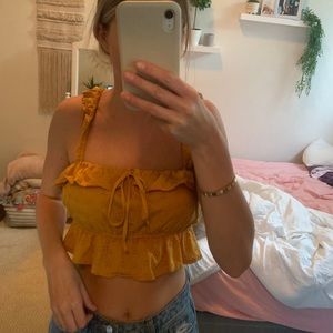 Orange crop top